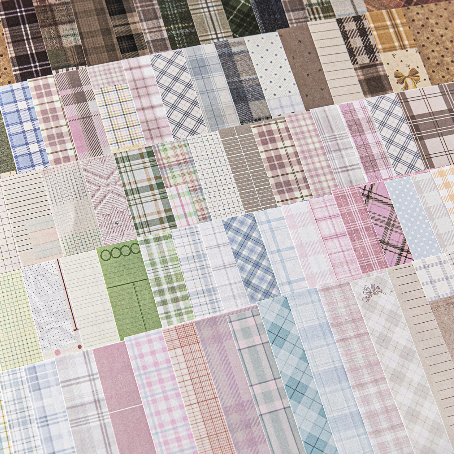 Office Stationery Supply List - Journal GO 50pcs Kawaii Plaid Grid