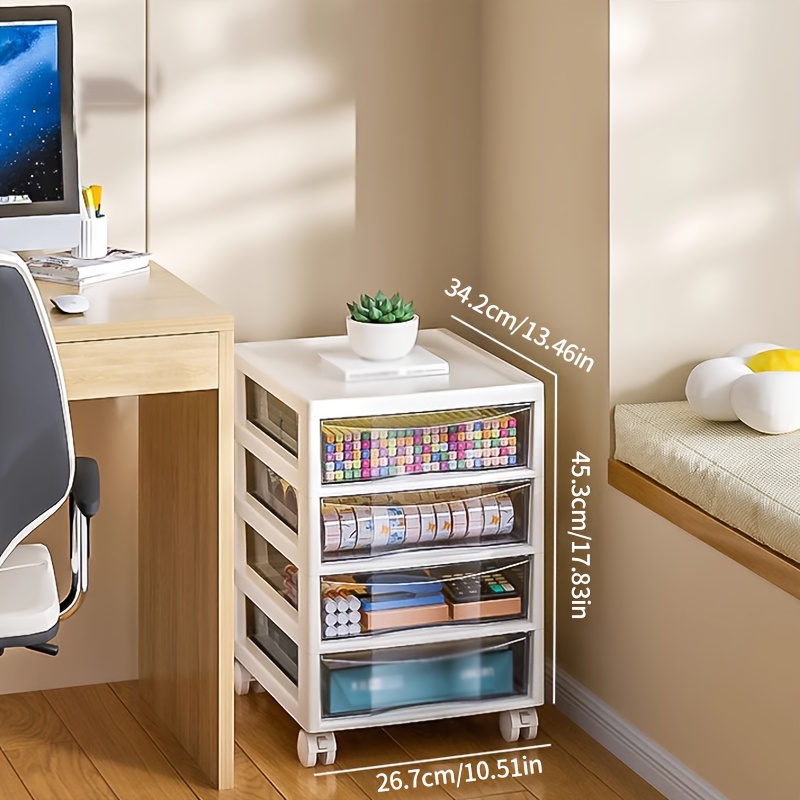 Stationery Office Supply Store - Multi-Layer Rolling Storage Cart with Drawers,