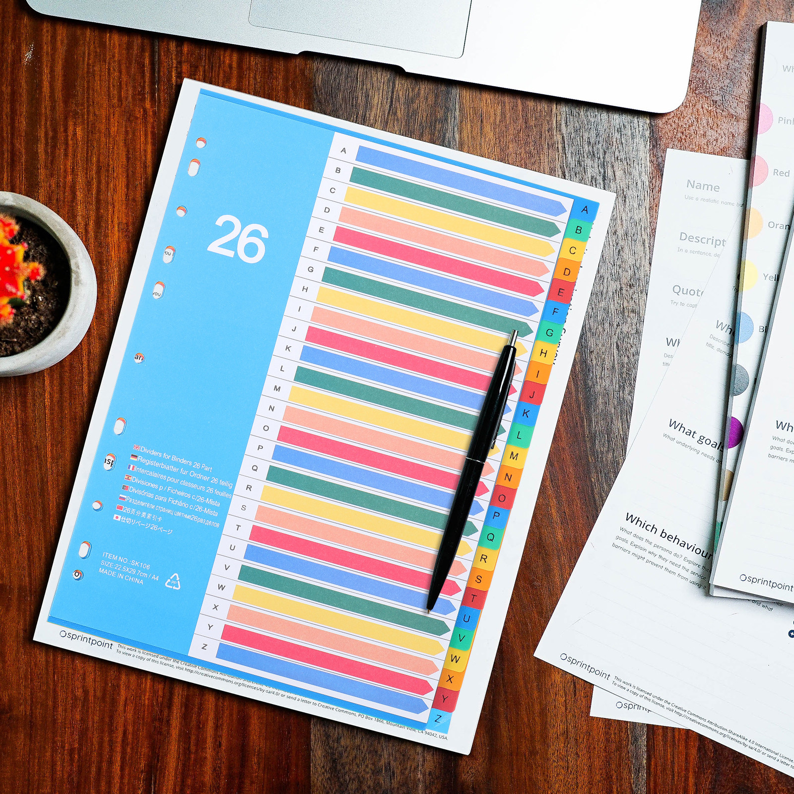 Index Tab Divider - 38pcs Loose-Leaf Tabs Dividers Indexes Classified