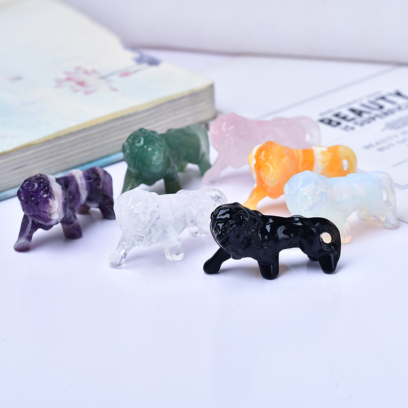 Lion Stationery & Office Supply(Kunshan)Co.Ltd - Natural Crystal Obsidian Lion. Suitable for