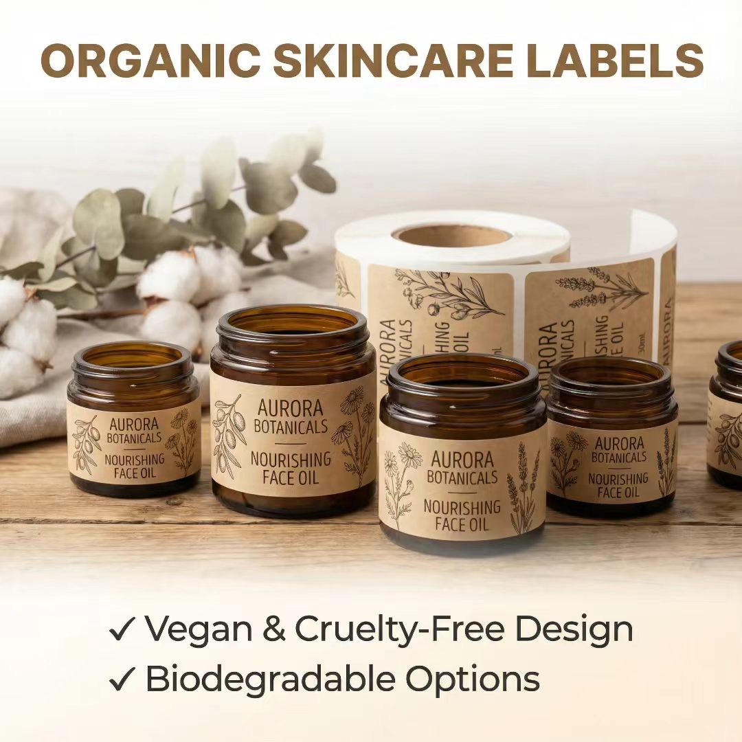 Sticker Label Roll - Custom Eco-Friendly Kraft Paper Soap Labels