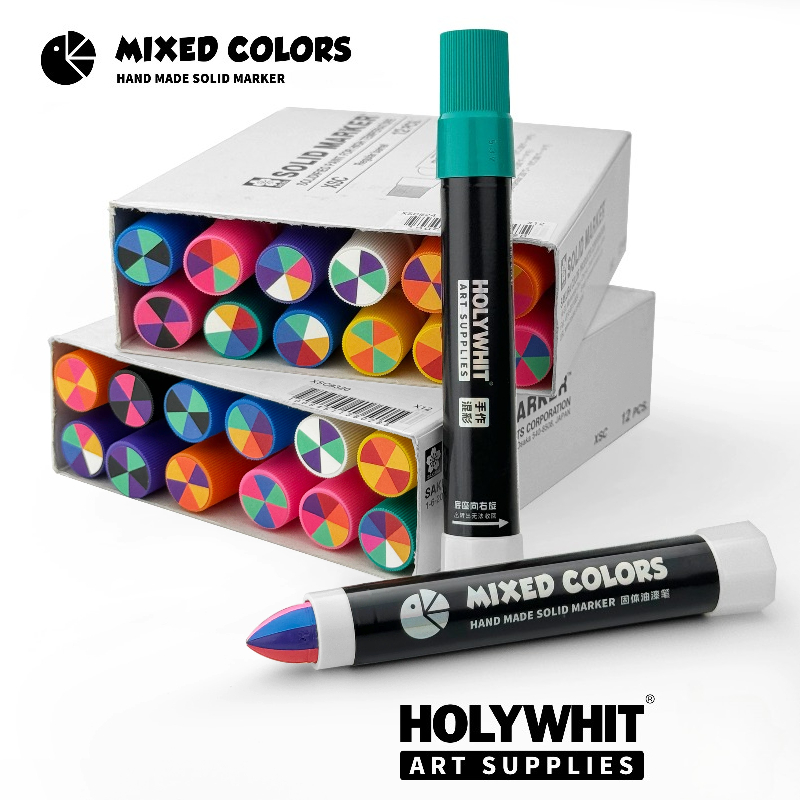 Whiteboard Marker Set - 1 Pcs Mixed Solid Oil-Based Waterproof