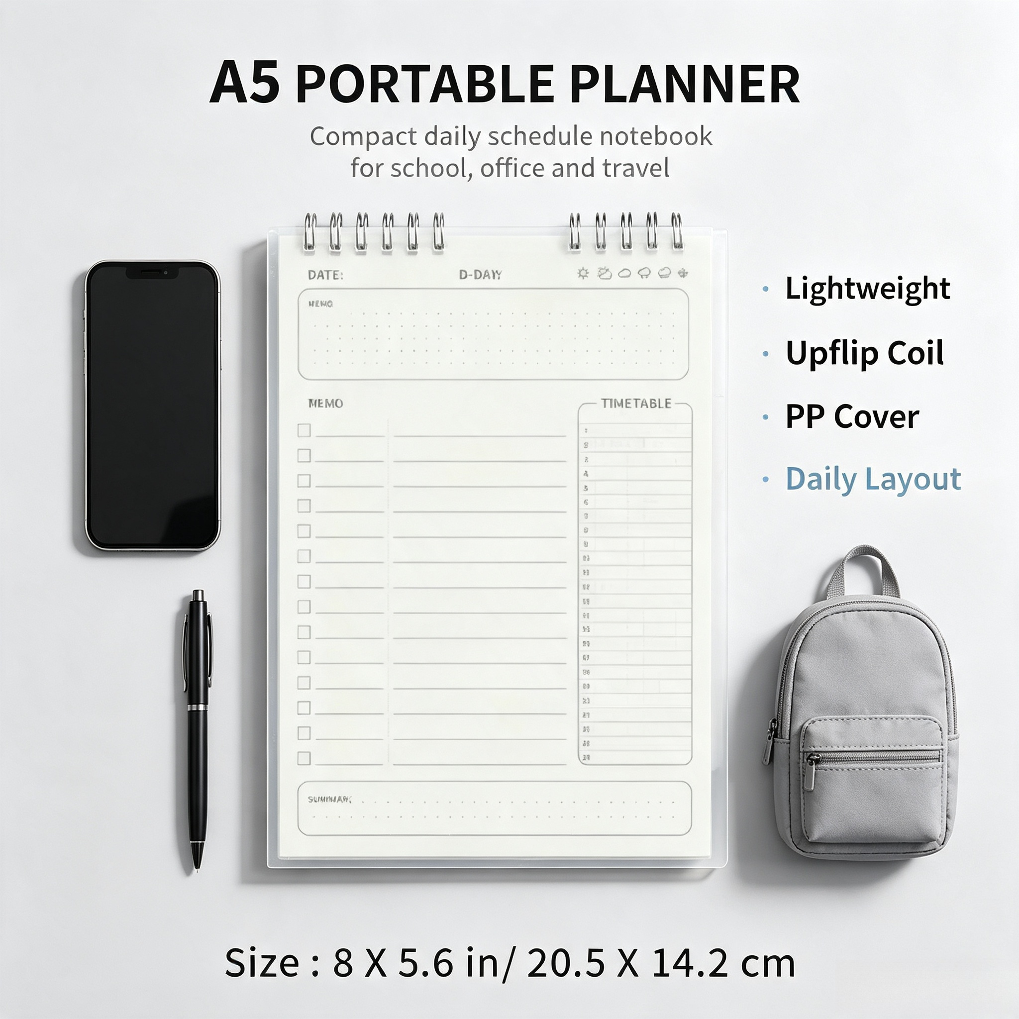 Office Stationery Supply List - 1pc Planner Agenda Spiral A5 Notebook