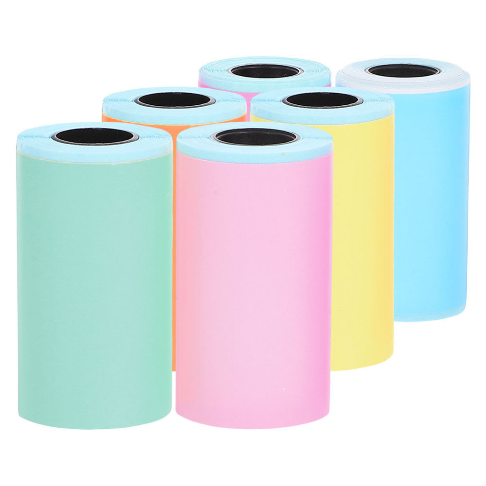 Sticker Label Roll - 6 Rolls Mini Thermal Printer Paper