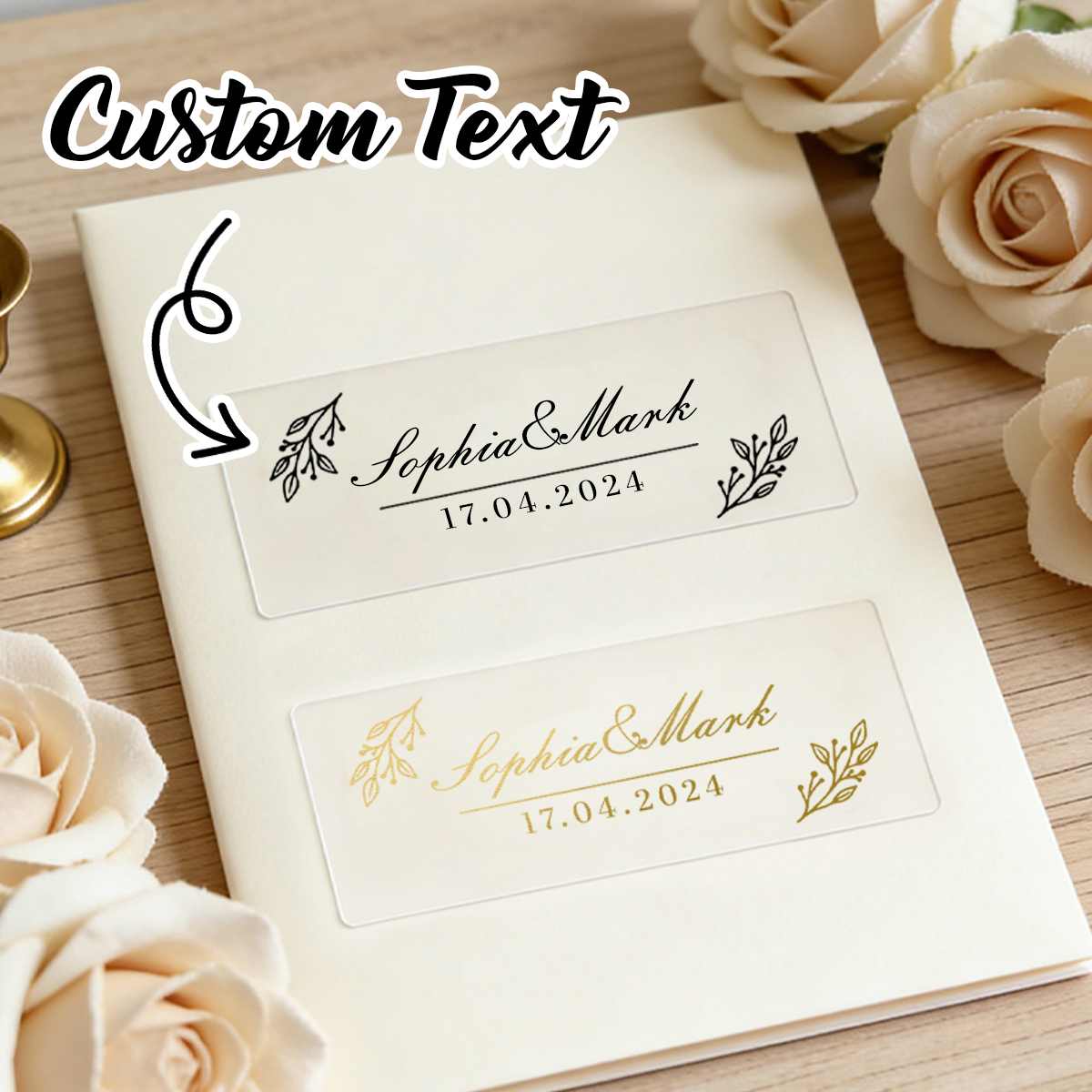 Sticker Label Roll - 30-300Pcs Custom Wedding Stickers,Personalize Name Label