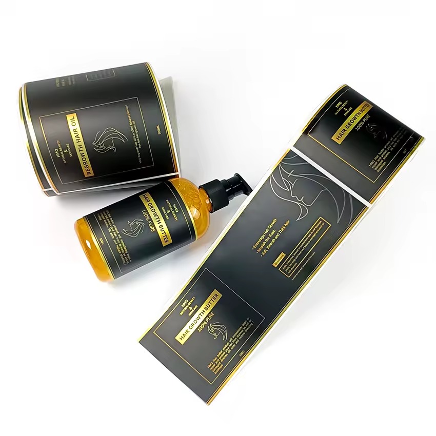 Sticker Label Roll - Custom Luxury Gold Foil Vinyl Label｜Custom
