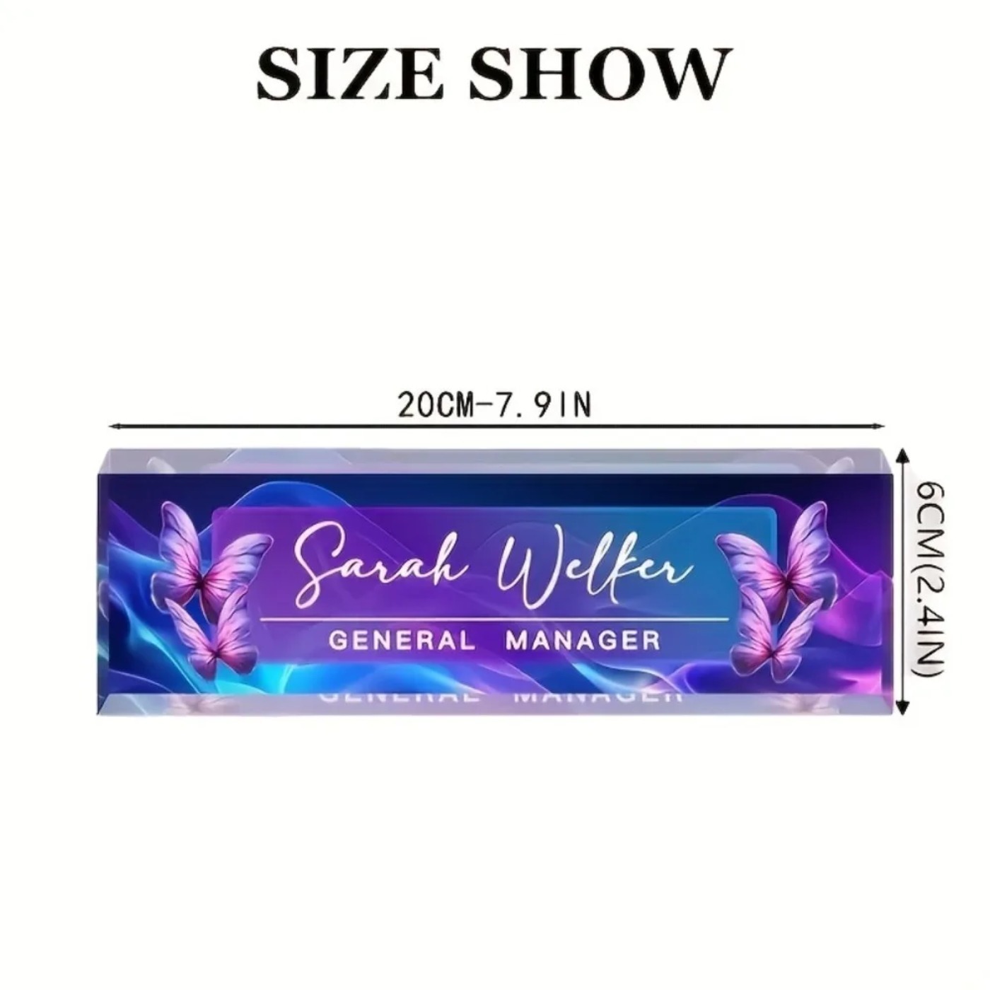 Desk Name Plate - 1pc Custom Design Position & Title