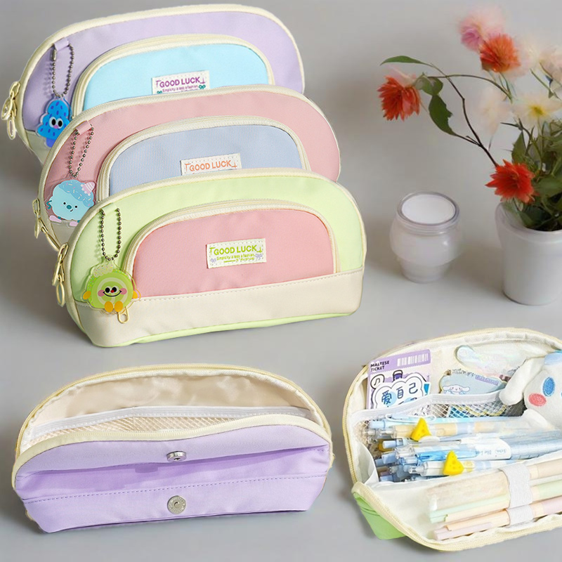 Stationery Office Supply Store - Pencil Bag Large Opening Design Partition