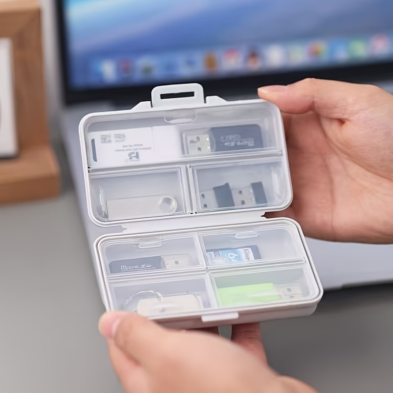 Stationery Office Supply Store - 1PC USB Storage Box with Compartments