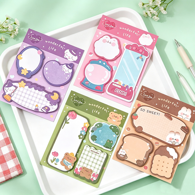 Office Supply Office Stationery Items - 1 Piece Cartoon Adhesive Cute Kawaii