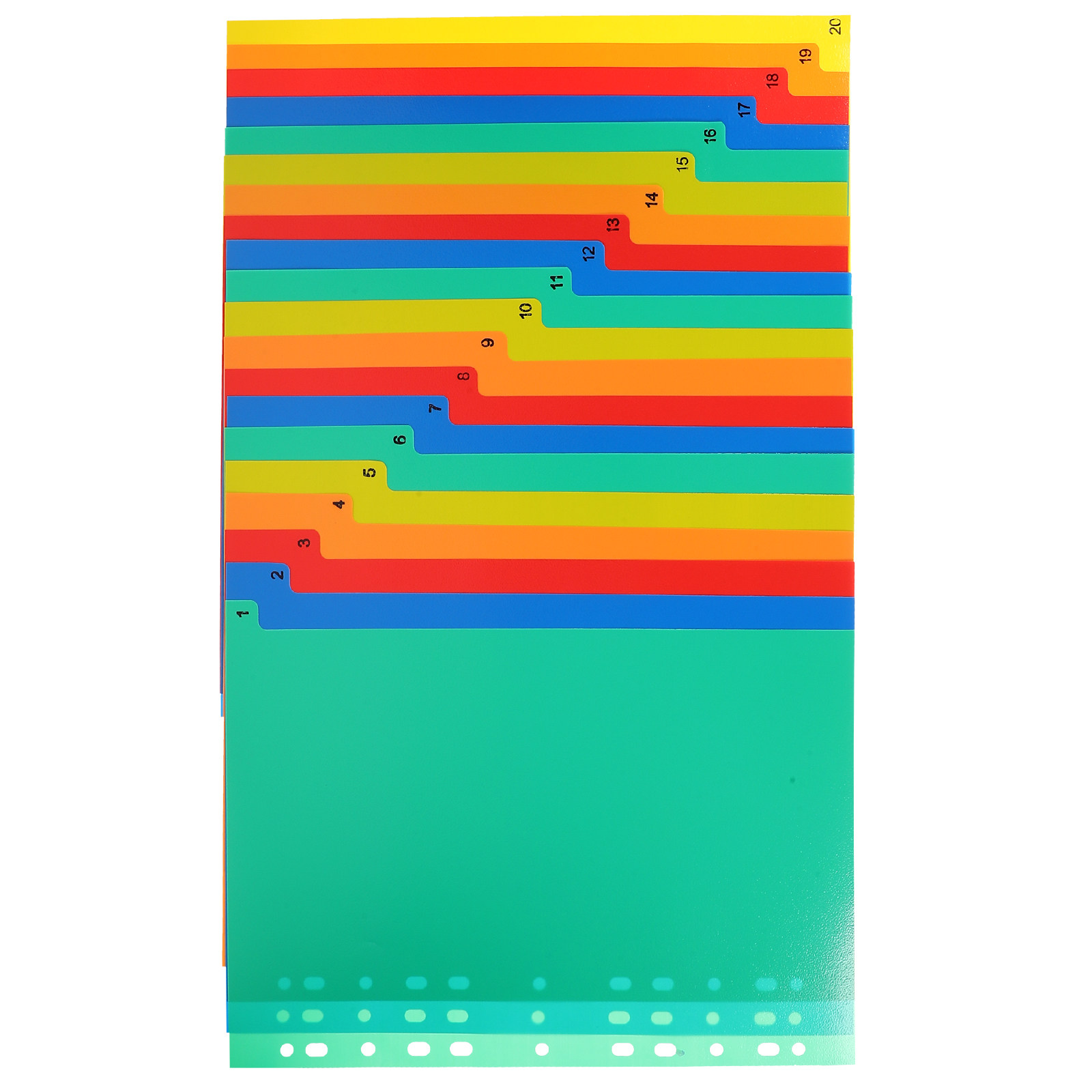 Index Tab Divider - 20Pcs Notebook Dividers Colorful PP Index