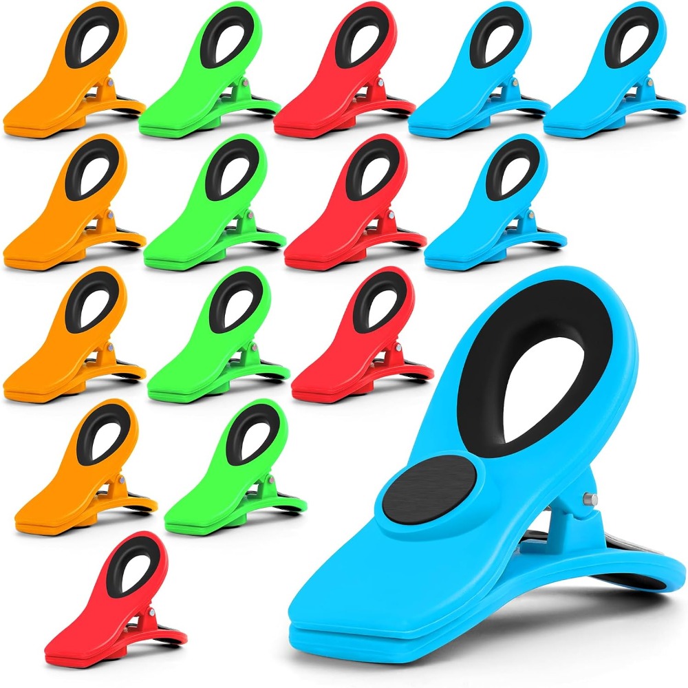 Paperclip Magnetic Set - Multicolor Magnetic Plastic Clips for Food