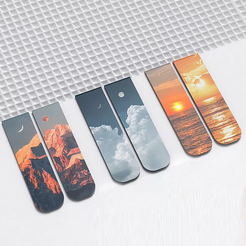 Paperclip Magnetic Set - 2Pcs/Set Bookmarks Beautiful Nature Book Markers