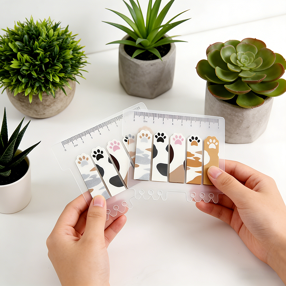 Index Tab Divider - Cute Cat Paw PET Index Tabs,
