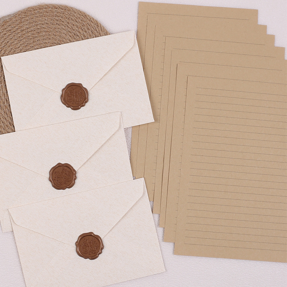 Wax Seal Stamp Kit - Stationery Set with Envelopes and Stationery