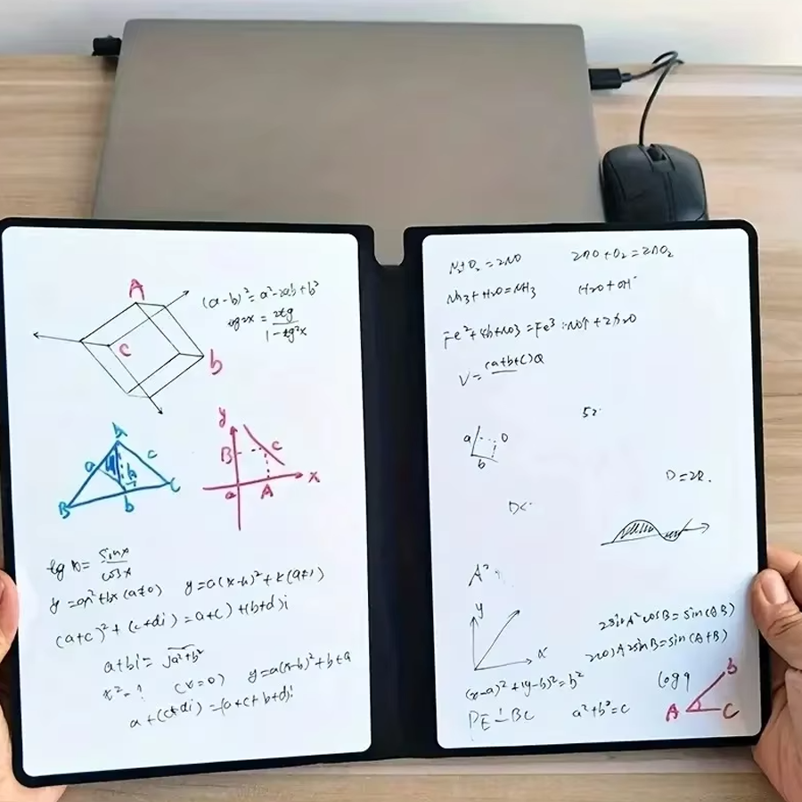 Whiteboard Marker Set - A5 Reusable Whiteboard Notebook Set with