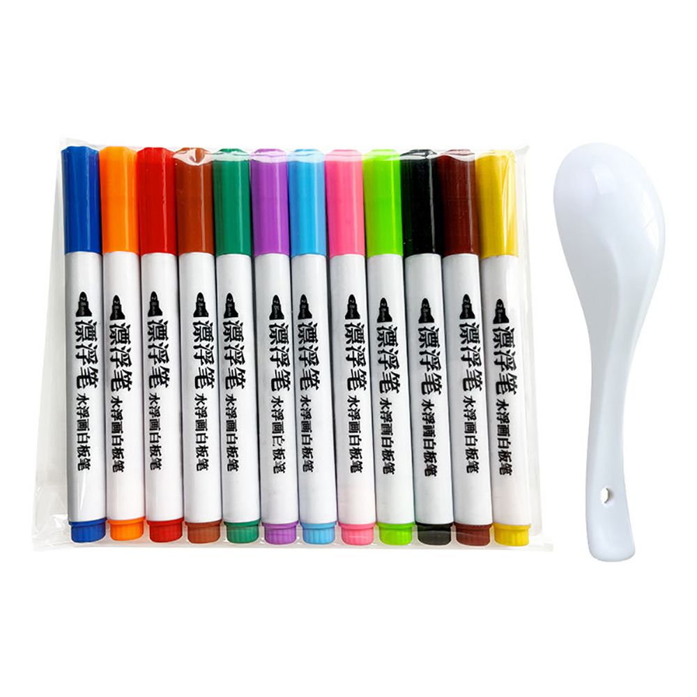 Whiteboard Marker Set - 4/8/12 Colors Ceramic Spoon Water Drawing