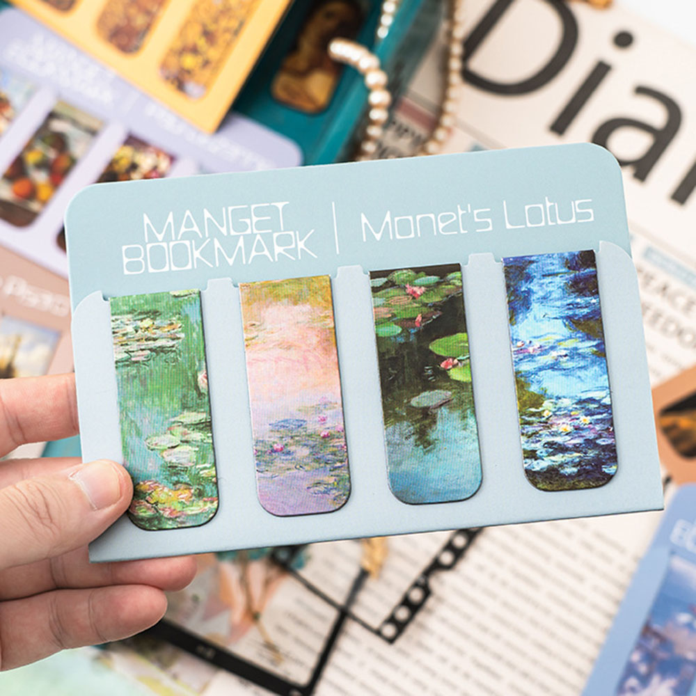 4pcs Artistic Magnetic Bookmar - Paperclip Magnetic Set ulasan dan harga