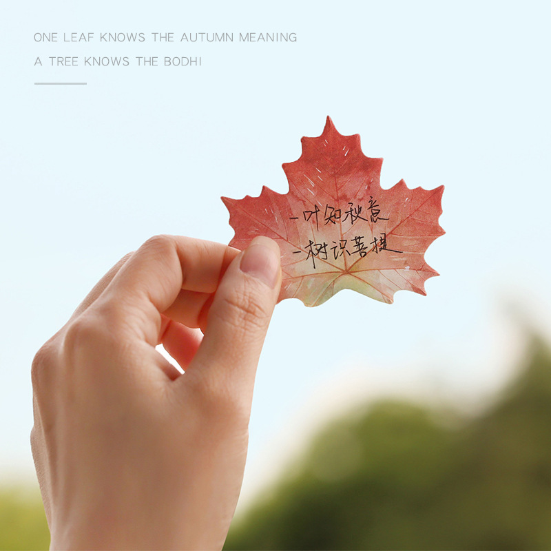 30 Pcs Leaf Sticky notes Plann - Office Stationery Supply List ulasan dan harga