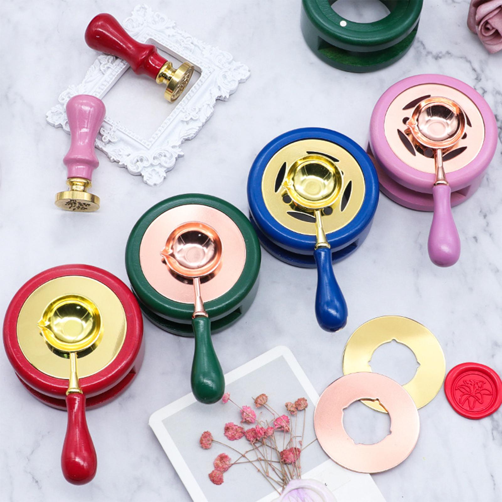 Wax Seal Warmer Copper Wood Me - Wax Seal Stamp Kit ulasan dan harga