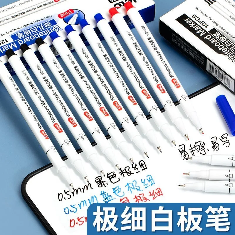 4/12pcs 0.5mm Dry Erase Marker - Whiteboard Marker Set ulasan dan harga