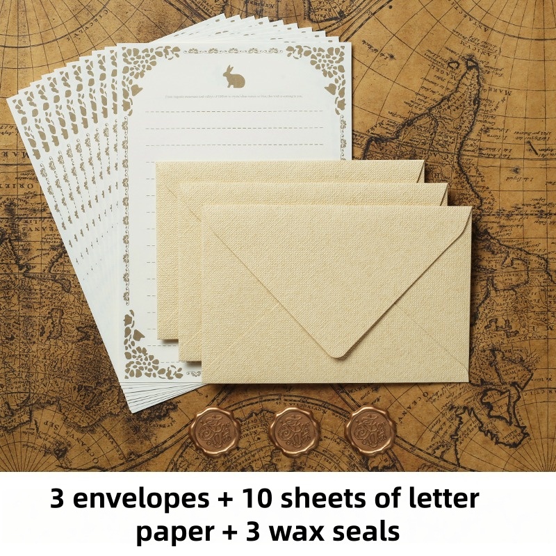 16PCS Vintage Linen Envelopes  - Wax Seal Stamp Kit ulasan dan harga