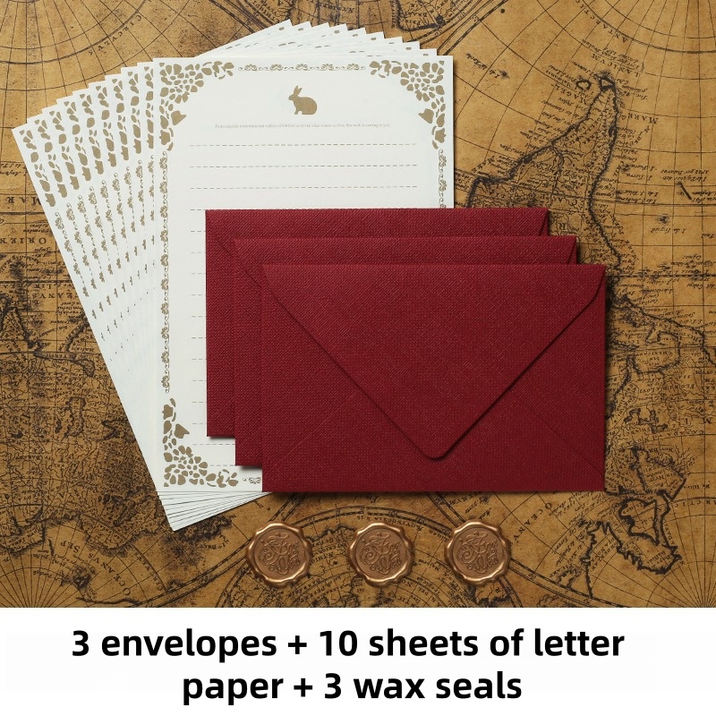 16PCS Vintage Linen Envelopes  - Wax Seal Stamp Kit ulasan dan harga