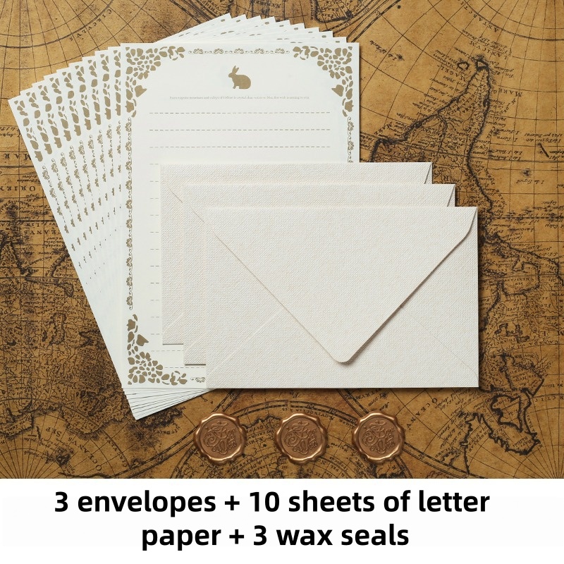 16PCS Vintage Linen Envelopes  - Wax Seal Stamp Kit ulasan dan harga