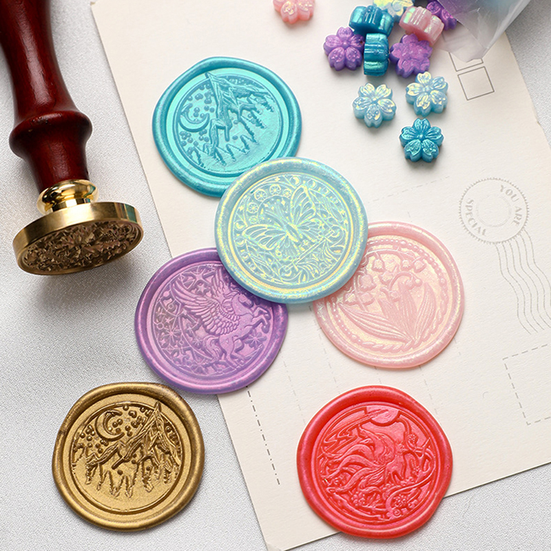 90pcs Mixed Color Glitter Saku - Wax Seal Stamp Kit ulasan dan harga