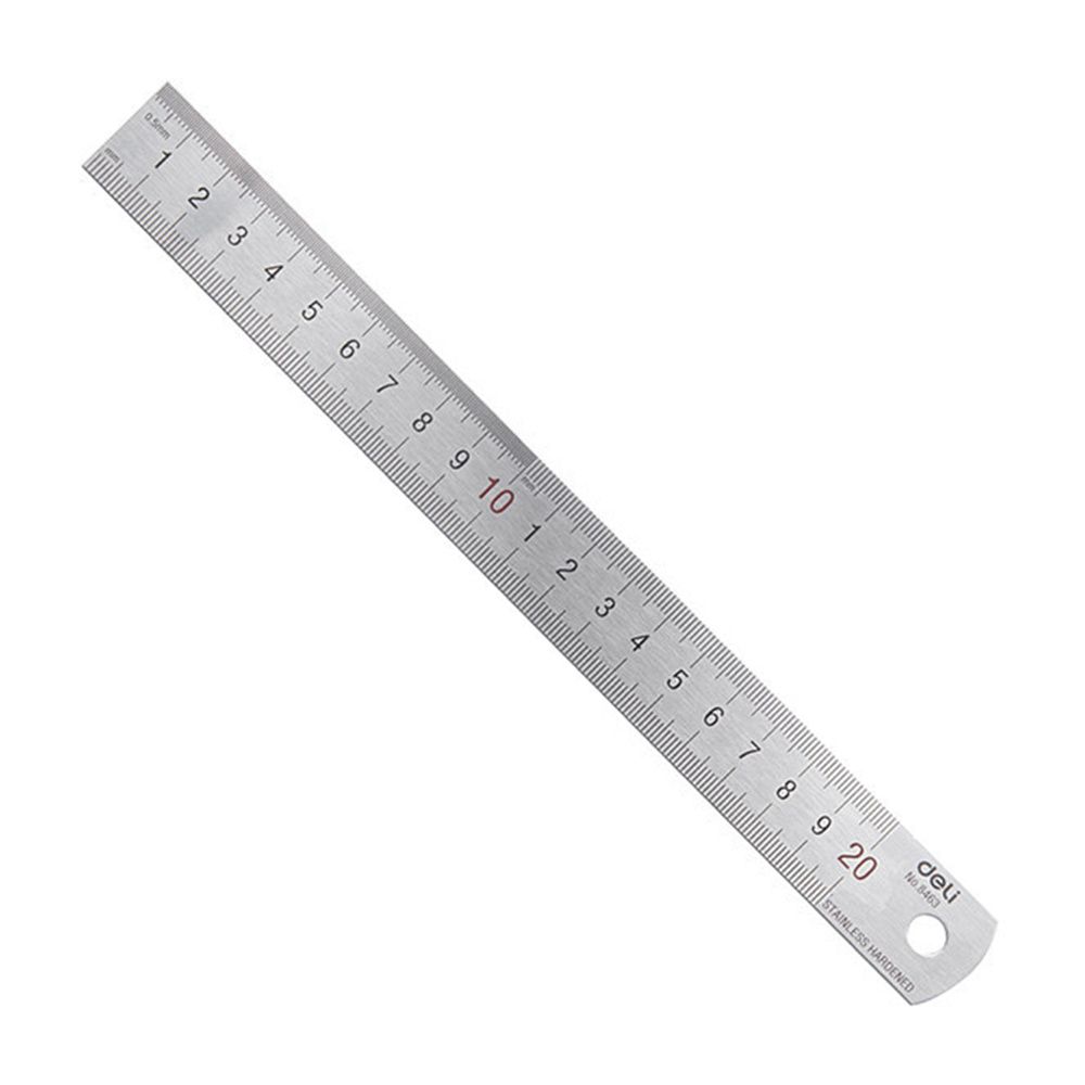 Deli 20cm Stainless Steel Meta - Stationery Office Supply Store ulasan dan harga