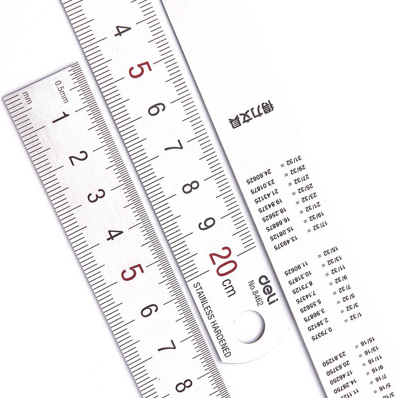 Deli 20cm Stainless Steel Meta - Stationery Office Supply Store ulasan dan harga
