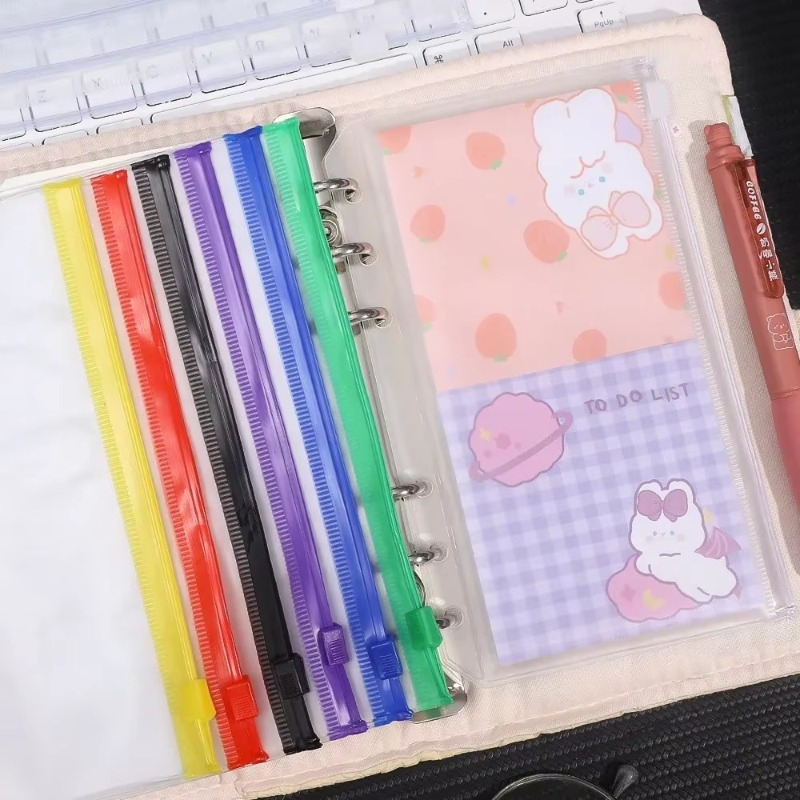2-12Pcs Clear A6 6-Hole Binder - Planner Weekly Budget ulasan dan harga