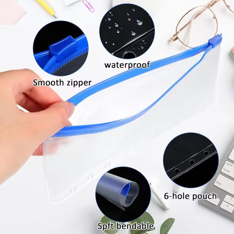 2-12Pcs Clear A6 6-Hole Binder - Planner Weekly Budget ulasan dan harga