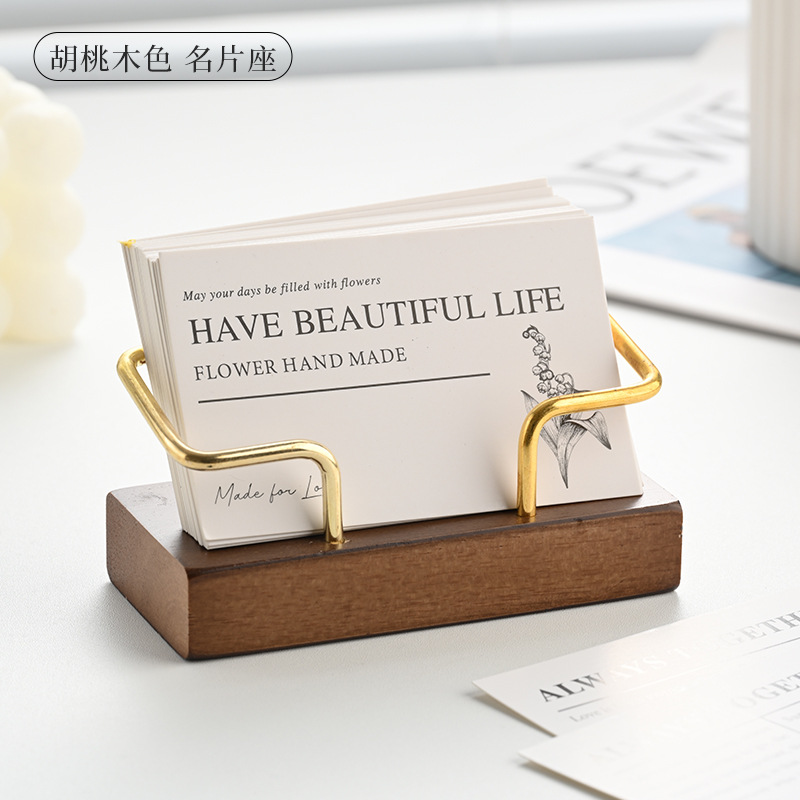 Wooden Business Card Holder Me - Desk Name Plate ulasan dan harga