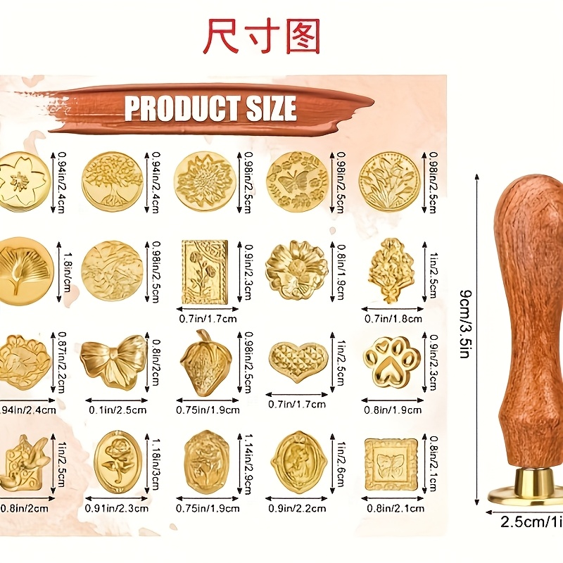 21pc wax stamp set with variou - Wax Seal Stamp Kit ulasan dan harga