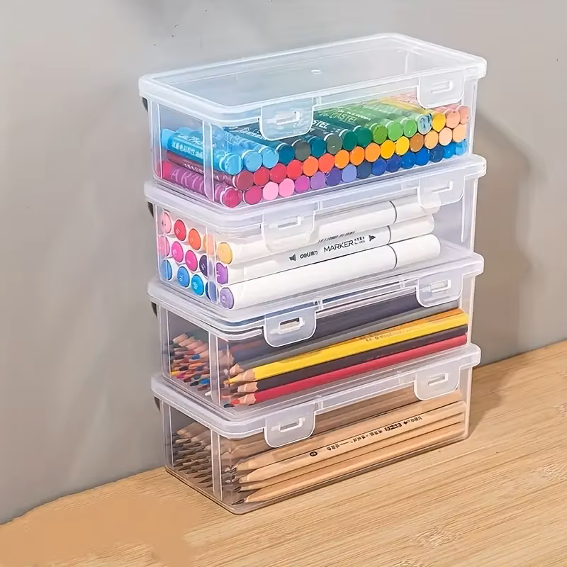 4 large transparent PP storage - Stationery Office Supply Store ulasan dan harga