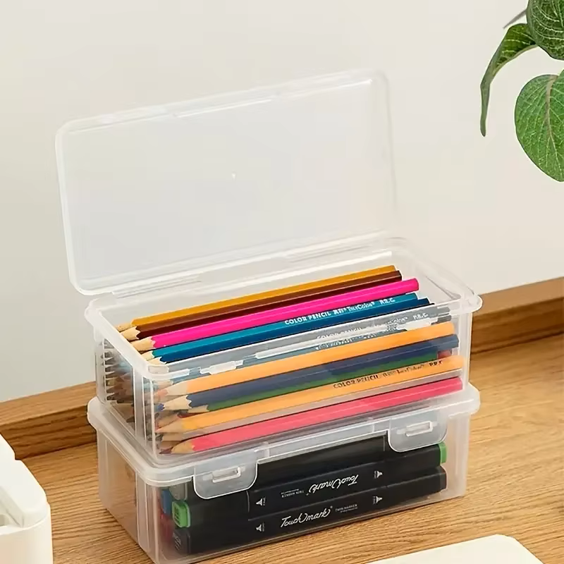 4 large transparent PP storage - Stationery Office Supply Store ulasan dan harga