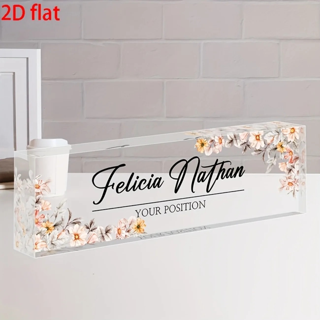 [2D Flat] Custom Acrylic Desk  - Desk Name Plate ulasan dan harga