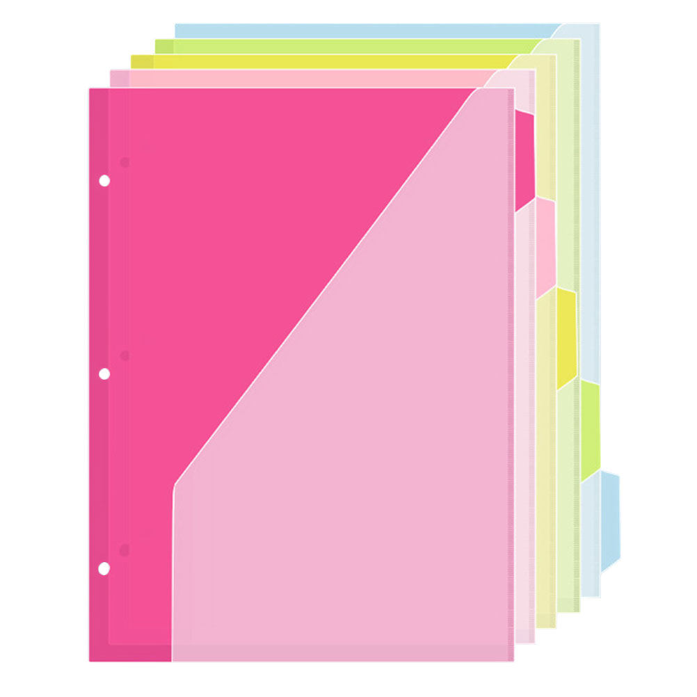 5Pcs Three Hole Index Page Fol - Index Tab Divider ulasan dan harga