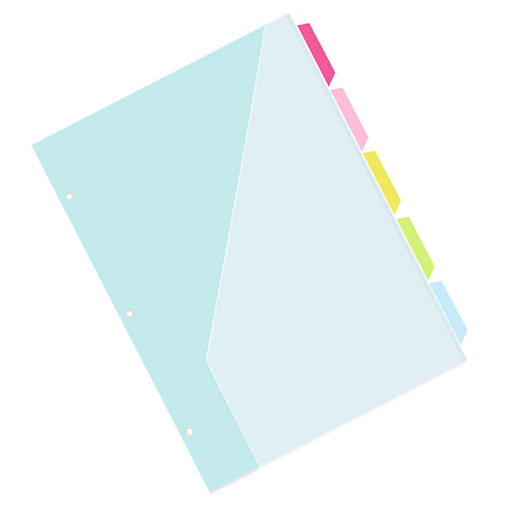 5Pcs Three Hole Index Page Fol - Index Tab Divider ulasan dan harga