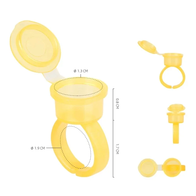 50PCS Tattoo Pigment Ink Ring  - Calligraphy Ink Bottle ulasan dan harga