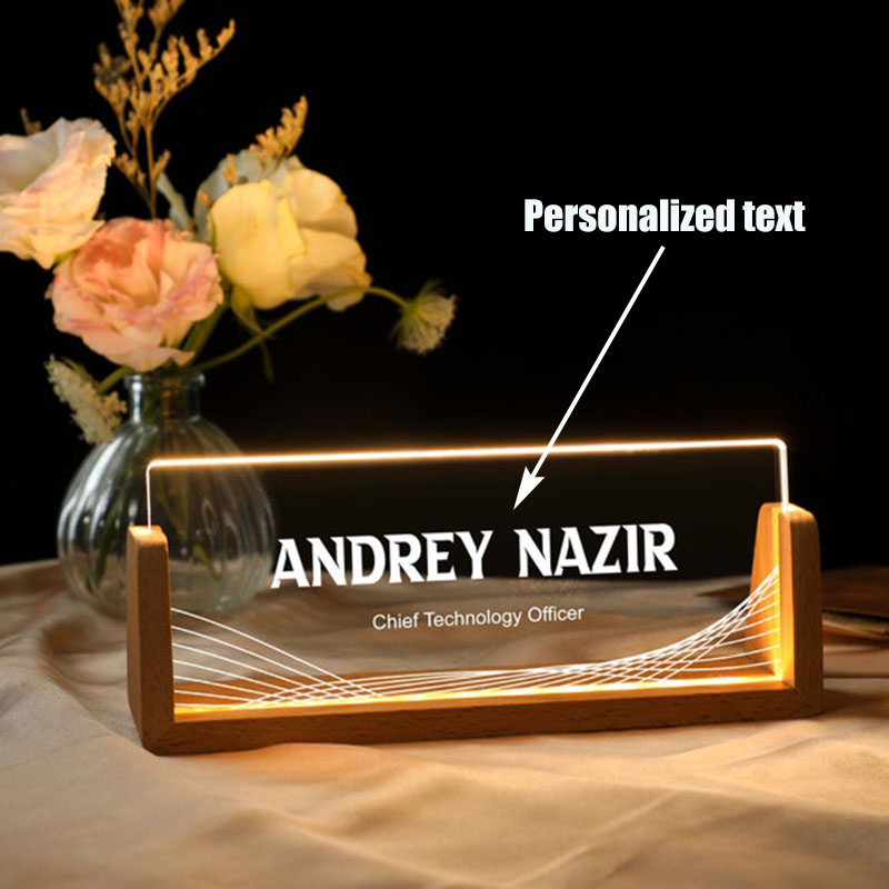 Customizable Personalized Ligh - Desk Name Plate ulasan dan harga