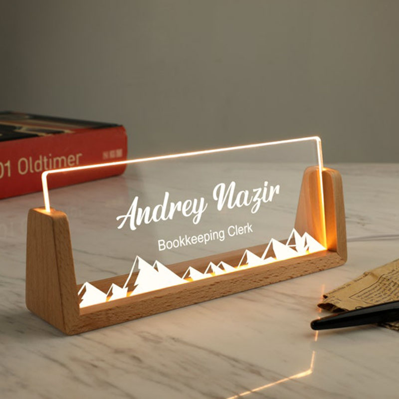 Customizable Personalized Ligh - Desk Name Plate ulasan dan harga