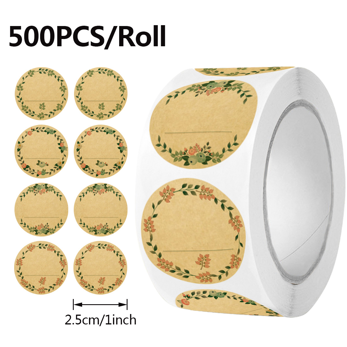JCAC 500pcs/roll Blank Writabl - Sticker Label Roll ulasan dan harga