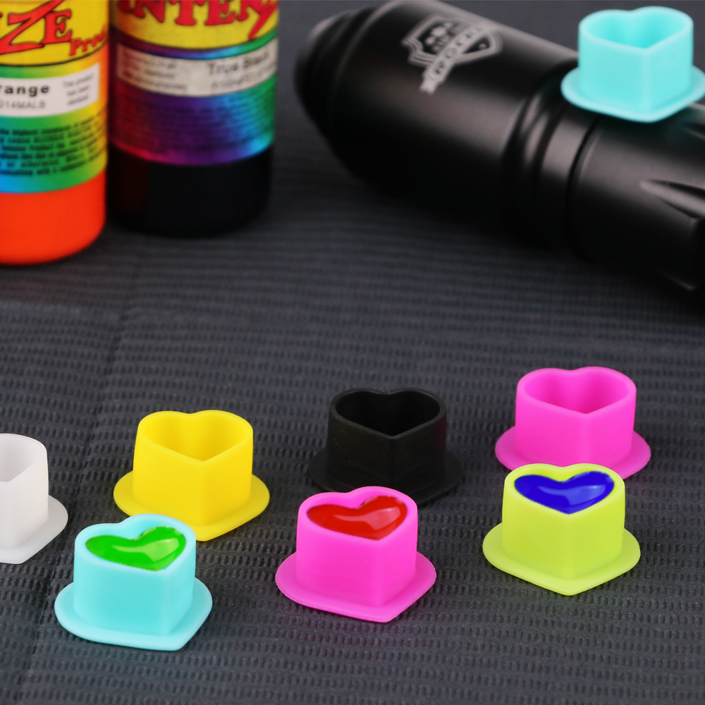 200pcs Tattoo Ink Cup Heart-Sh - Calligraphy Ink Bottle ulasan dan harga