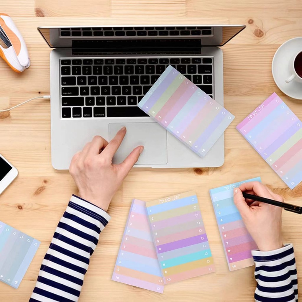 50 Pages Colorful Gradient Sti - Office Stationery Supply List ulasan dan harga