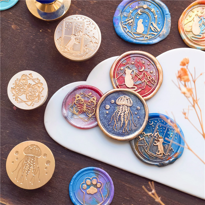Jellyfish Starfish Butterfly C - Wax Seal Stamp Kit ulasan dan harga