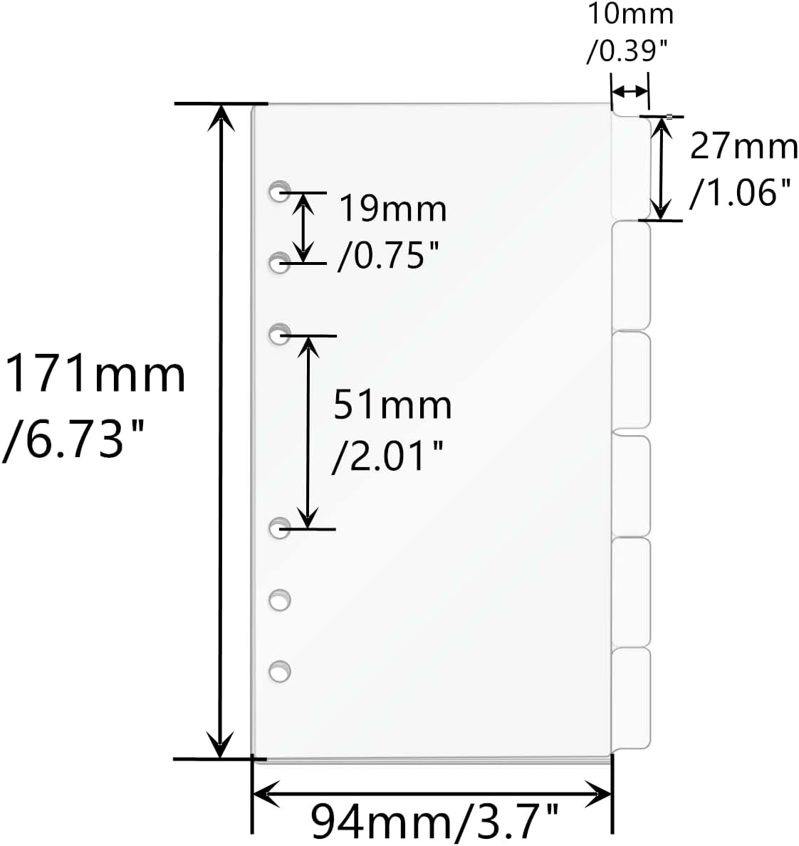 A5/A6/A7 Binder Dividers Plann - Index Tab Divider ulasan dan harga