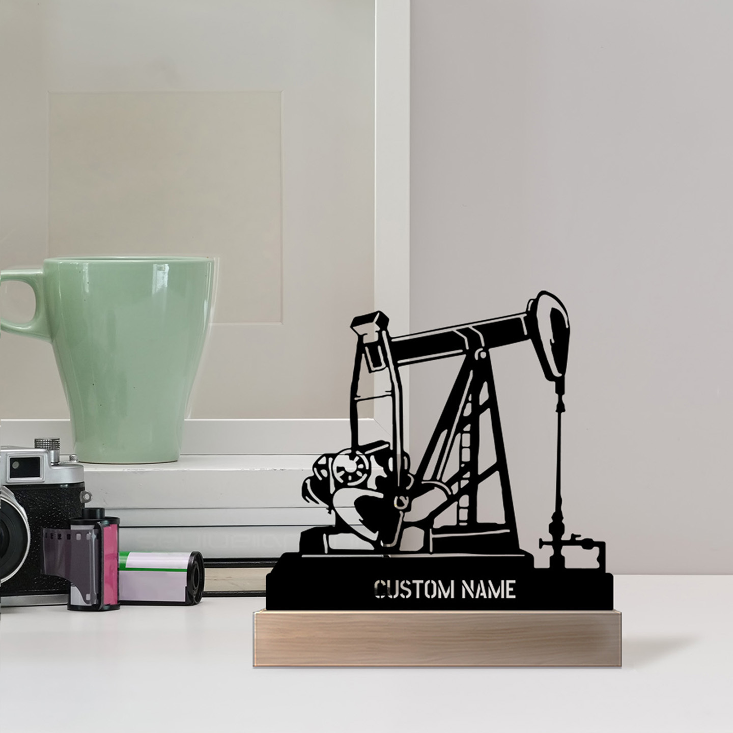Personalized Oil Rig Desk Name - Desk Name Plate ulasan dan harga