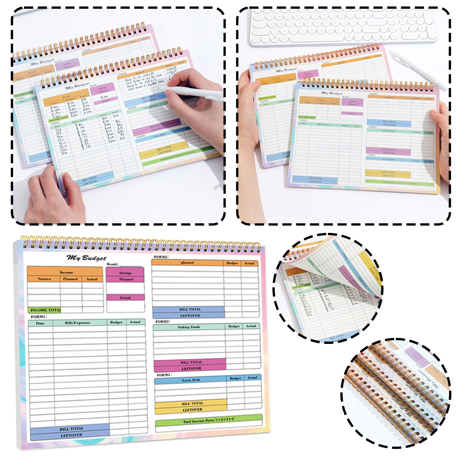 Finance Planner,Undated Monthl - Planner Weekly Budget ulasan dan harga